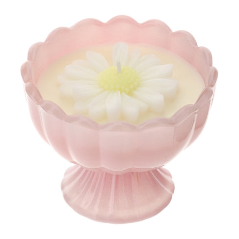 CANDELA DAISY DIA.9XH8CM PROF.J'ADORE 110G IN COPPETTA VETRO ROSA SCATOLA REGAL