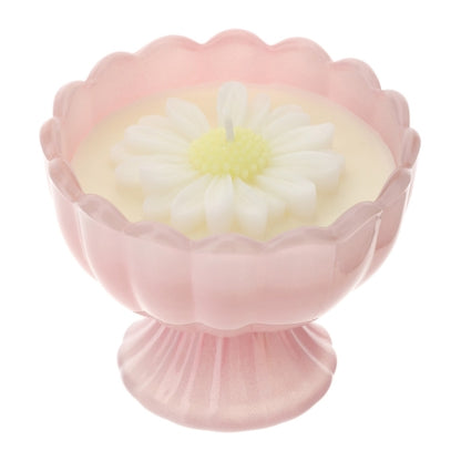 CANDELA DAISY DIA.9XH8CM PROF.J'ADORE 110G IN COPPETTA VETRO ROSA SCATOLA REGAL