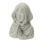 Girl Mezzobusto in Resina Grigio Mani Giunte in Preghiera - 14cm