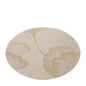 BOX 2 TOVAGLIETTE SOTTOPIATTO DIA.38CM JACQUARD GINKGO BEIGE/ORO SCATOLA REGALO