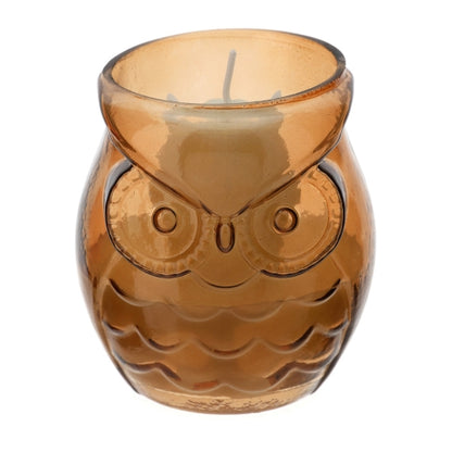 CANDELA VETRO CIVETTA AMBRA DIA.8XH9CM 140G PROFUMATA OUD SCATOLA REGALO