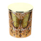 CANDELA FARFALLA ANIMALGEM DIA.9XH10CM 300G VETRO AMBRA C/COP.METALLO ORO CROMO S.REG.