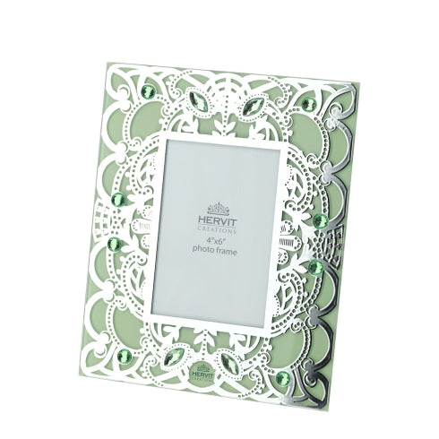 CORNICE VETRO BYZANTIUM VERDE 18X22CM
