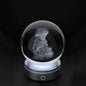 SFERA CRYSTAL PLANET PRINCE DIA.6CM BASE LED ARGENTO C/CAVO USB E BATTERIA SCAT.REG.