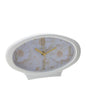 OROLOGIO DA TAVOLO OVALE CANVAS 19X11CM BIANCO, DIGITALE A BATTERIA C/FUNZ.SVEGLIA SCAT.REG.