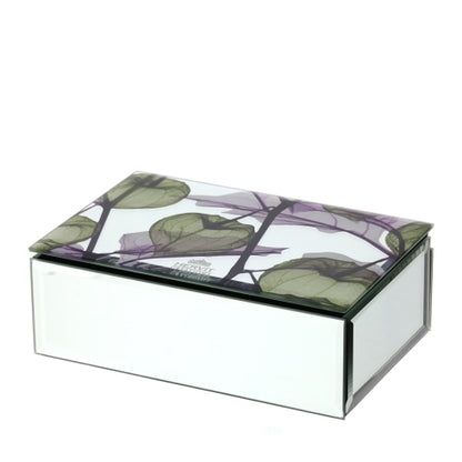 COFANETTO LEGNO/SPECCHIO 15X10X5CM ALKEKENGI VERDE INT.VELLUTO NERO C/DIVIS.S.REG.