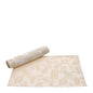 Box 2 Tovagliette Beige con Ricami Foliage Oro in Poliestere - 40x60cm