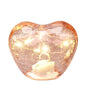 CUORE VETRO CRACK ROSA LUCE LED 8CM A BATTERIA (COMPRESE) SCATOLA REGALO