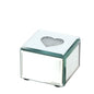 COFANETTO LEGNO/SPECCHIO 7X7XH5CM INTAGLIO CUORE C/CRISTALLI INT.VELL.NERO SCAT.REG.