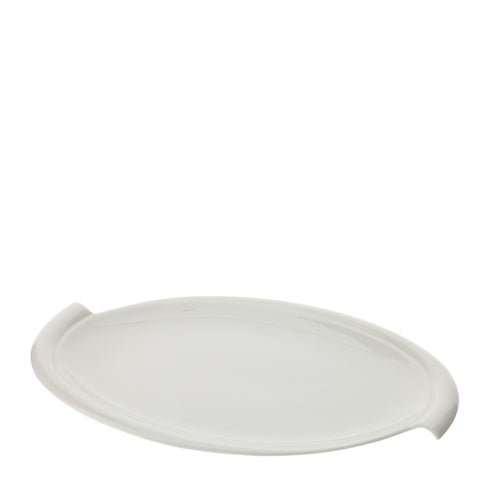 VASSOIO OVALE PORCELLANA 40X25XH3CM BIANCO NEW BONE CHINA SCATOLA REGALO