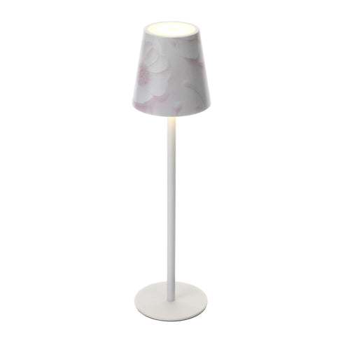 LAMPADA LED STELO CANVAS DIA.7XH27CM HE ROSA DIMMERABILE, BATTERIA RICARI.C/CAVO USB S.R.