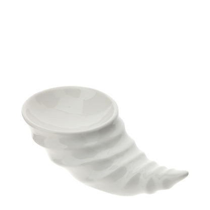 CIOTOLA CORNUCOPIA PORC.25X12XH8CM BIANCA NEW BONE CHINA SCATOLA REGALO