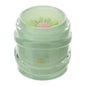 CANDELA DAISY DIA.9XH9CM PROF.OUD 150G IN CONTENITORE LOOP VETRO VERDE SCATOLA REGALO