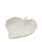 CIOTOLINA FOGLIA CUORE PORC.ROMANCE 10CM BIANCA RILIEVO ROSELLINE SCATOLA REGALO