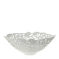 Hervit Centrotavola Portafrutta Jolie in Porcellana Bianca Traforata - 22x44cm